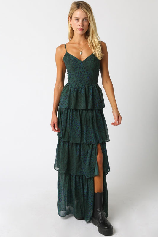 In The Wild Ruffle Maxi Dress