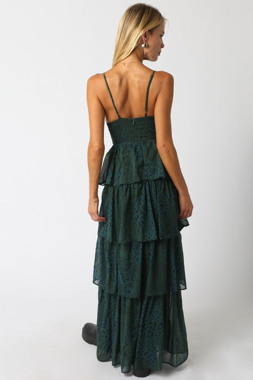 In The Wild Ruffle Maxi Dress