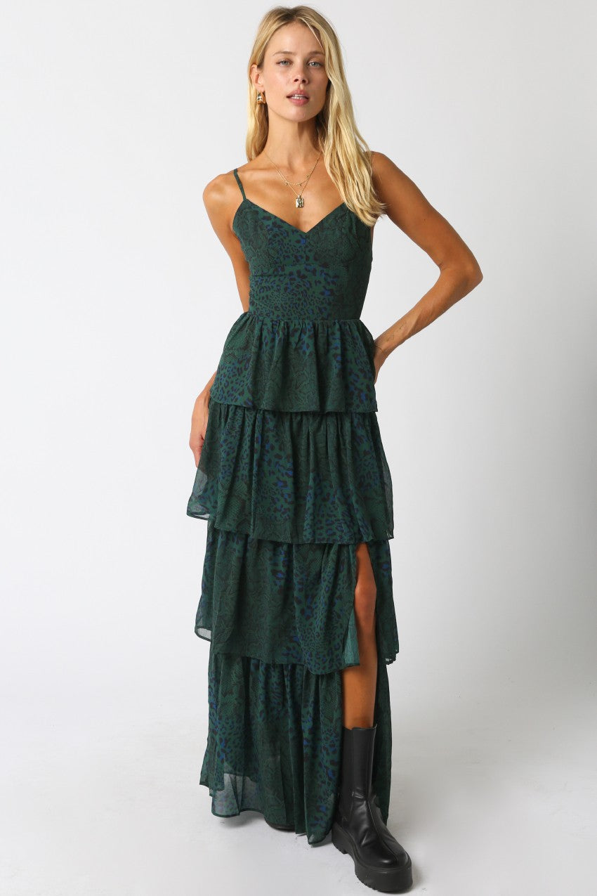 In The Wild Ruffle Maxi Dress