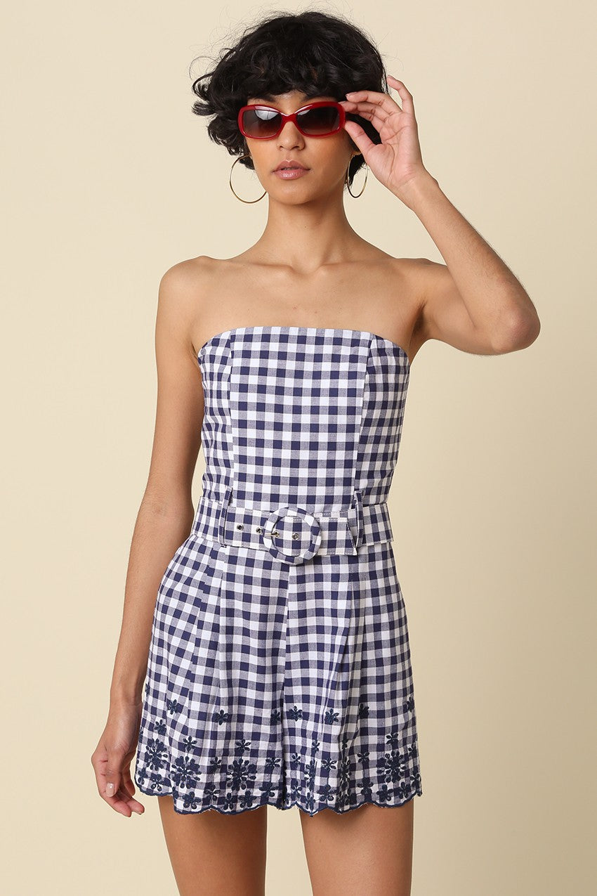 Frances Gingham Romper