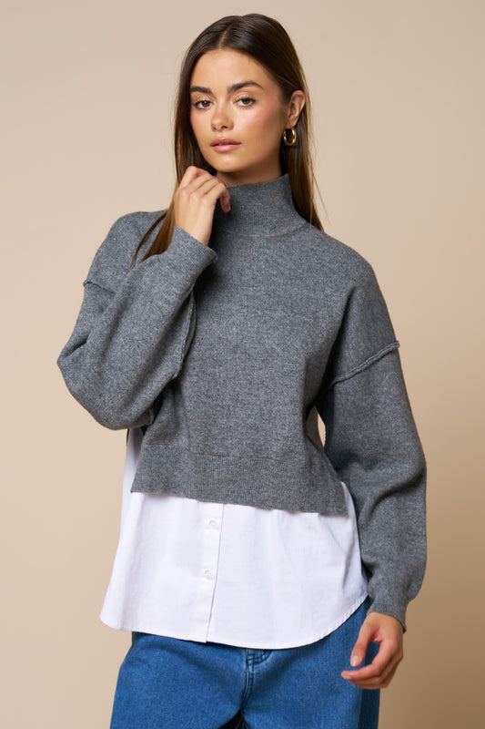 Stevie Layered Turtleneck Sweater