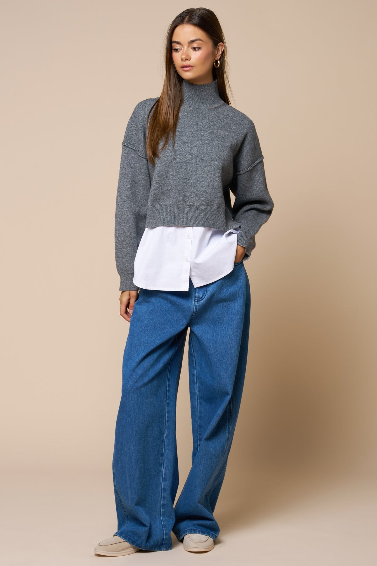 Stevie Layered Turtleneck Sweater