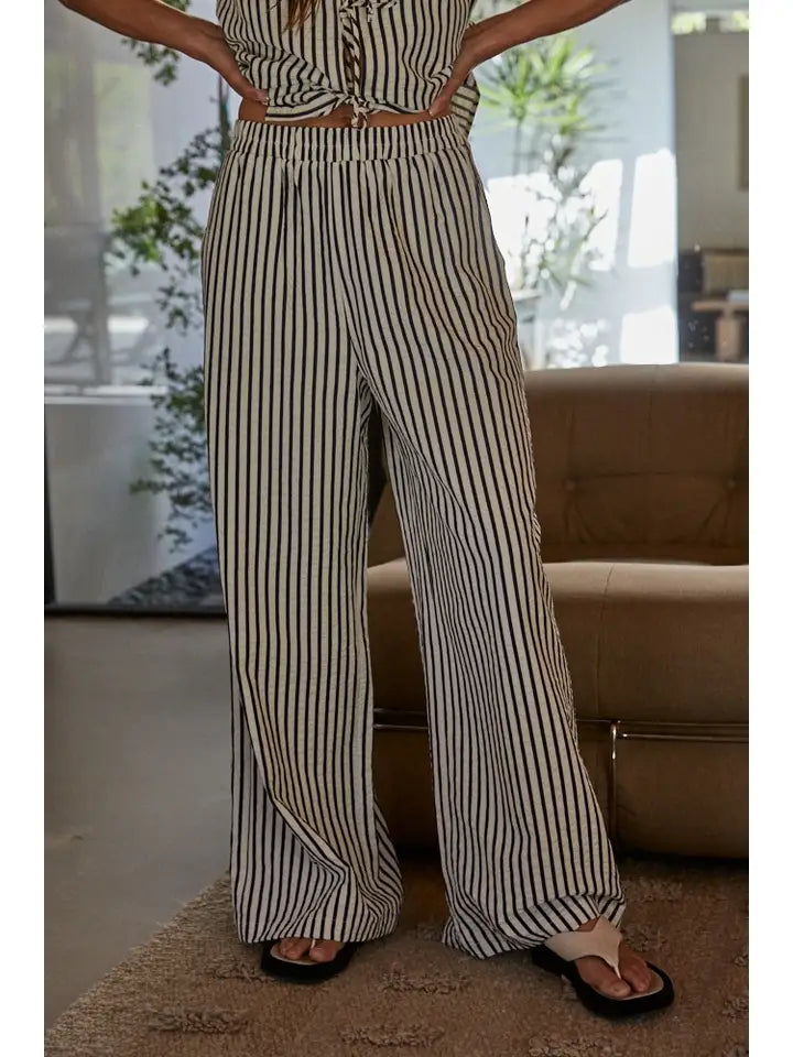 Striped Wide Leg Pants