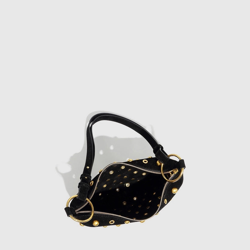 Studded Polka Shoulder Bag