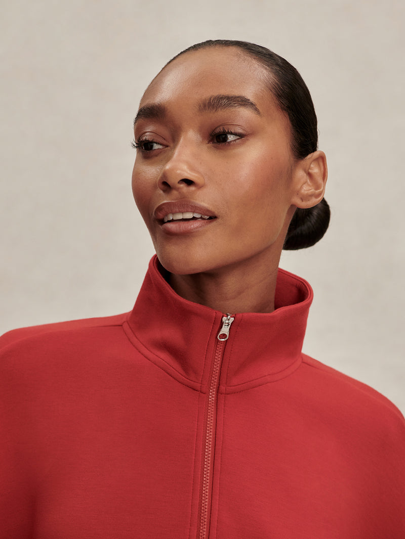 Sian Cropped Half-Zip Midlayer