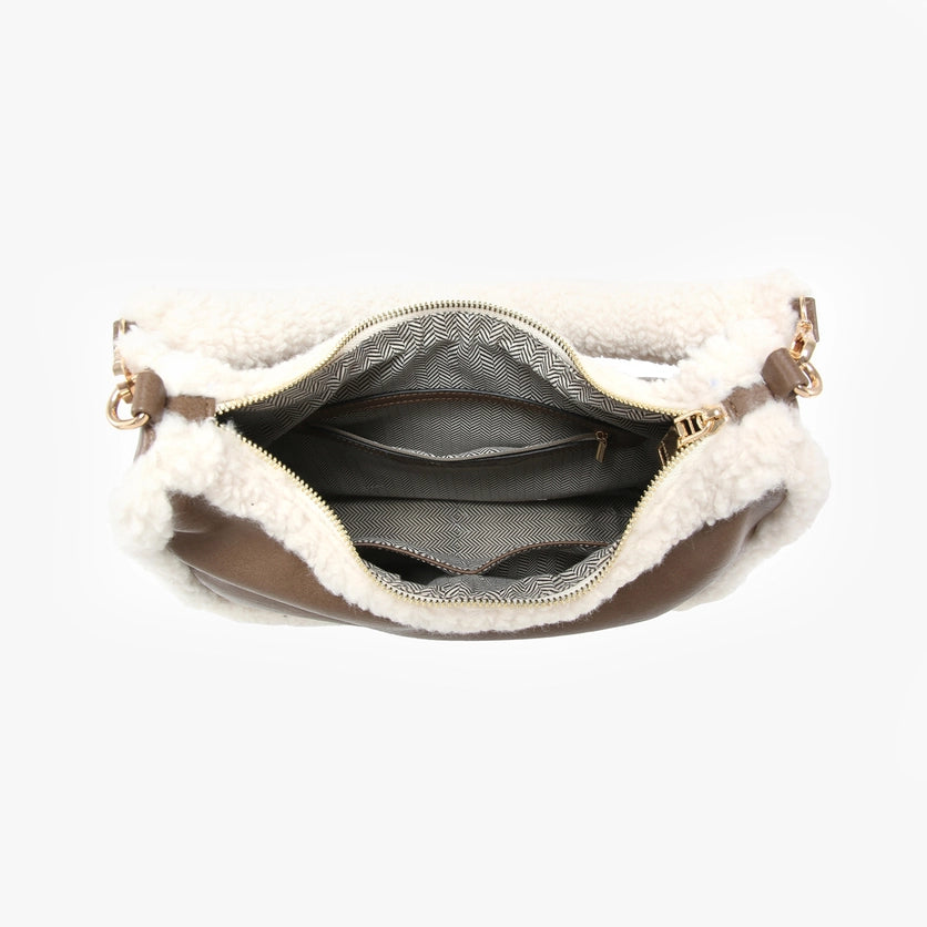 Reece Sherpa Trim Satchel