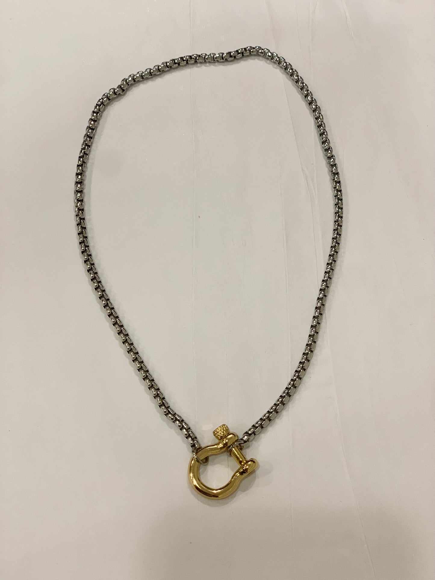 Horseshoe Two Tone Necklace