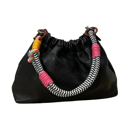 Plissa Grained Leather Bag