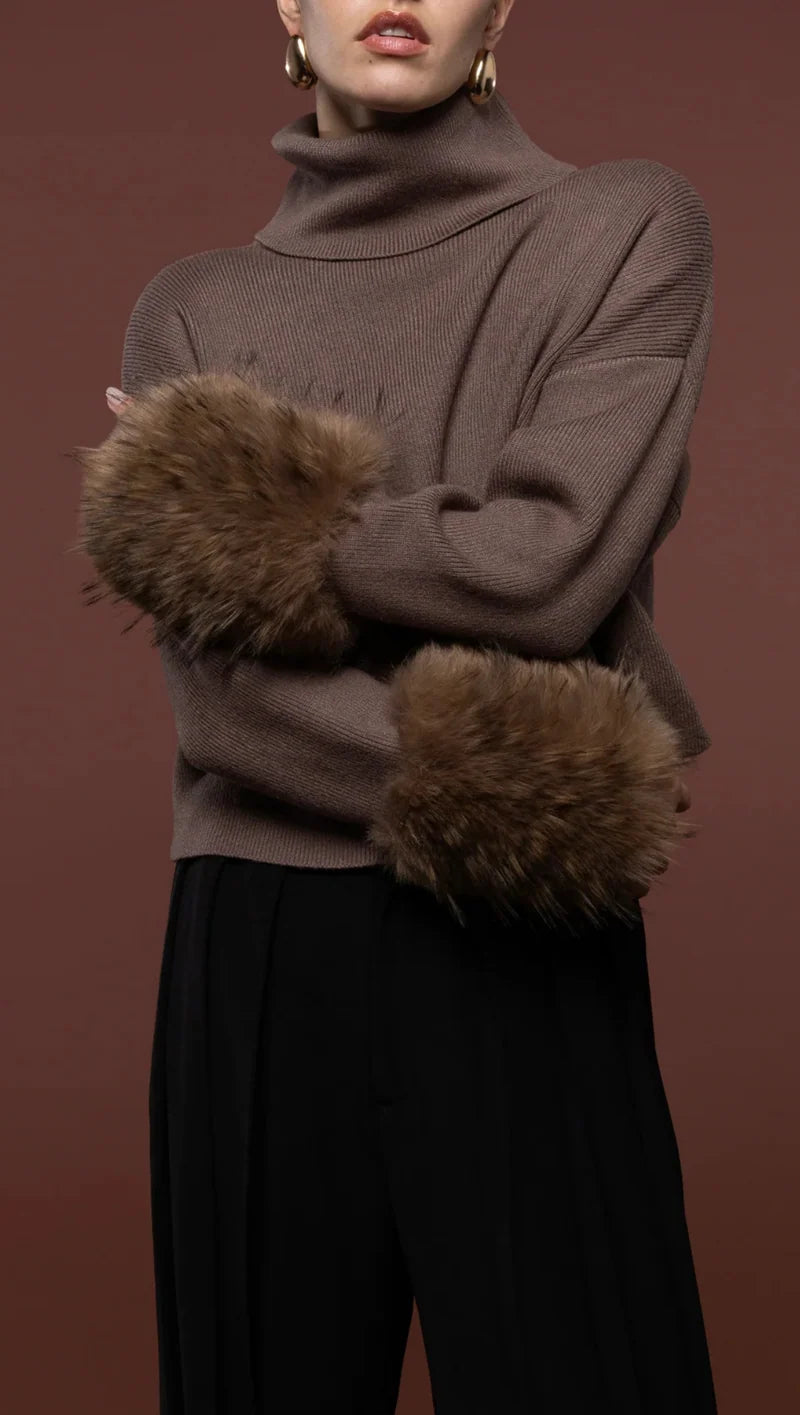 Hadley Fur Cuff Sweater