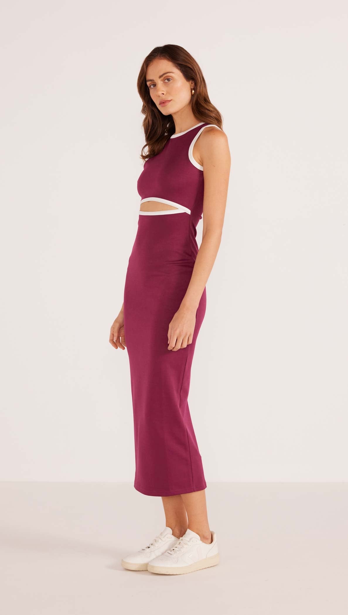 Stacy Contrast Bind Midi Dress