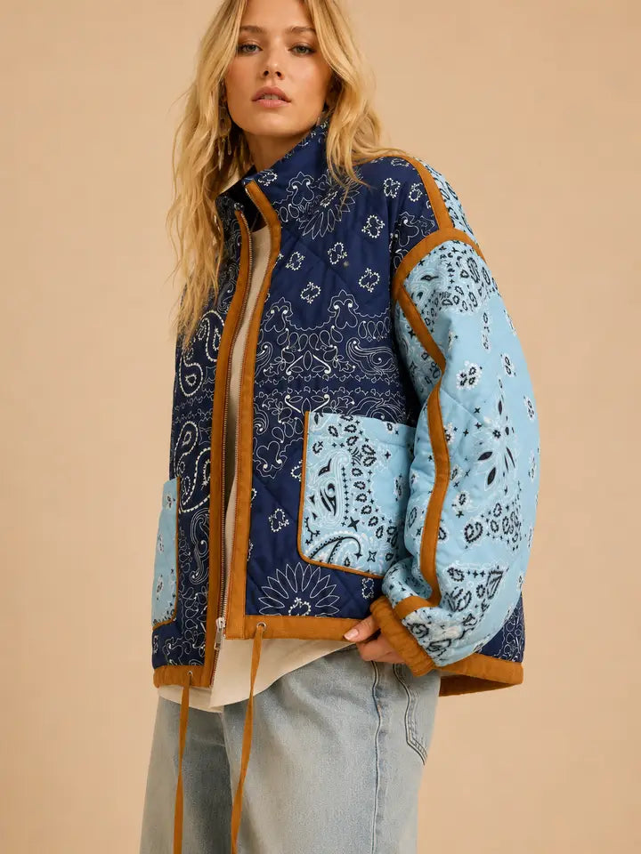 Patchwork Bandana Jacket