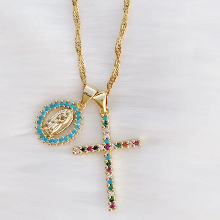 Creation Double Charm Turquoise Pendant