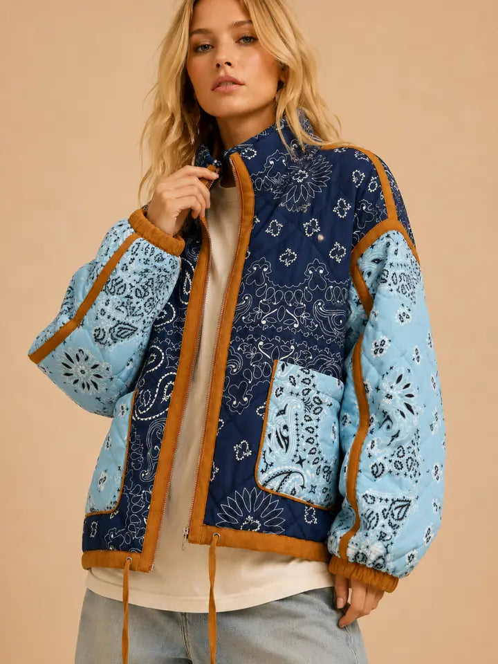 Patchwork Bandana Jacket