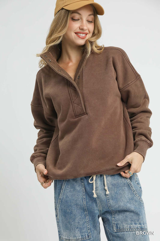 Hazelnut Half Zip