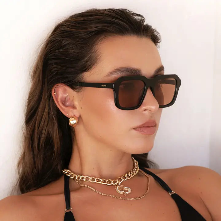 Charlie Acetate Rectangular Sunglasses