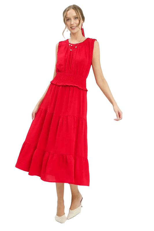 Cherry Smock Midi