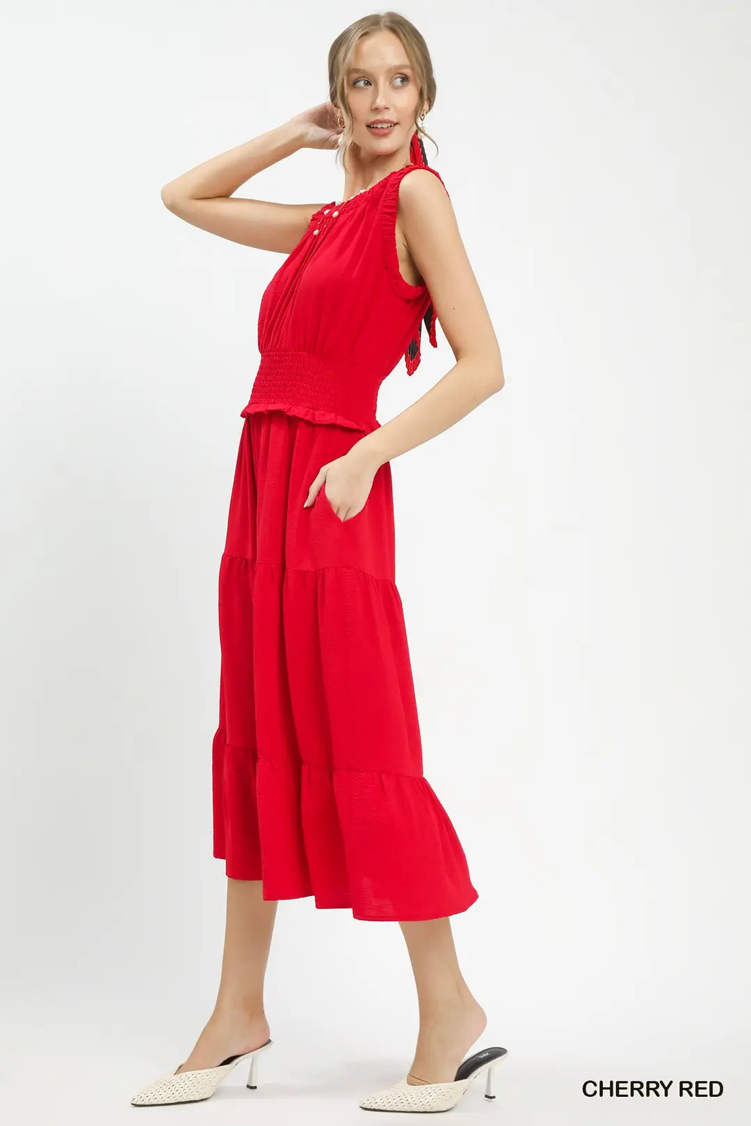 Cherry Smock Midi