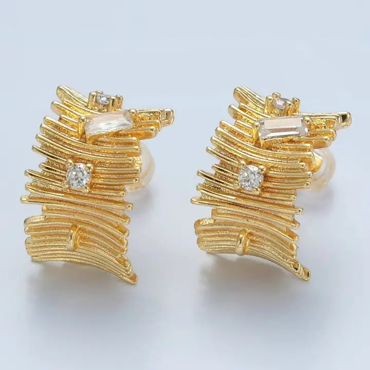 Line Band Loop Earrings