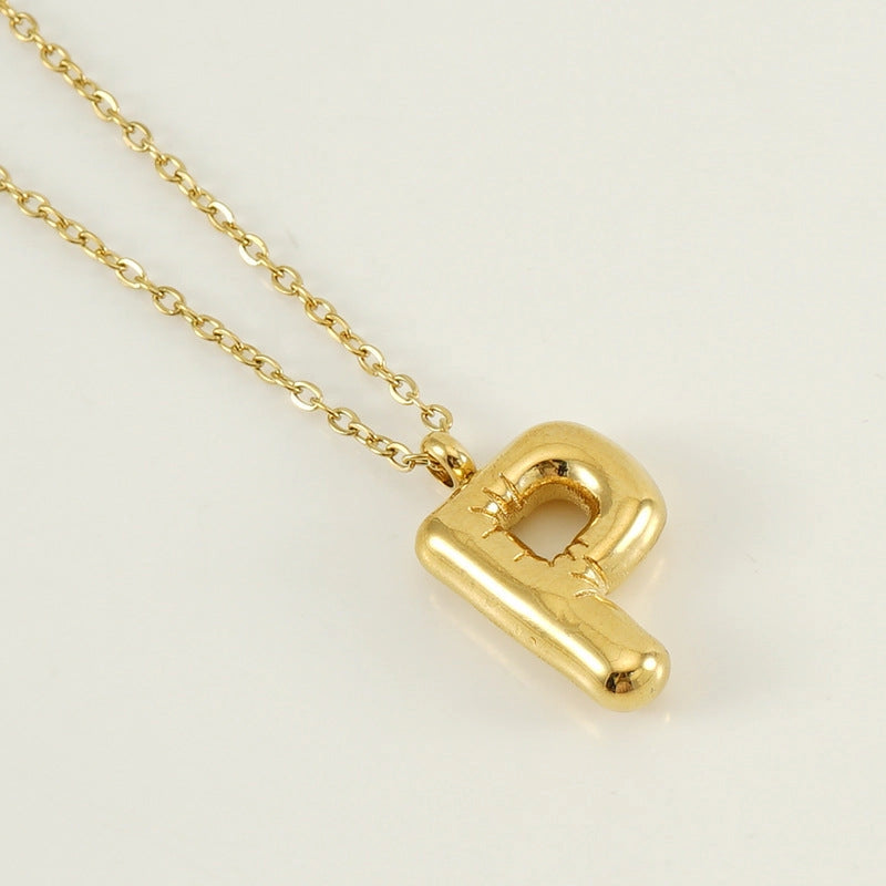 Bubble Initial Necklace