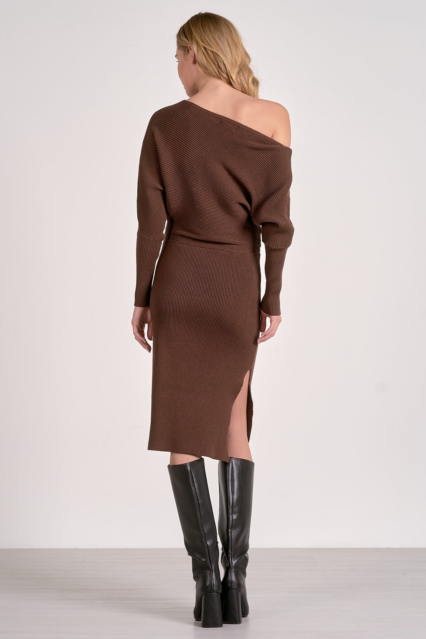 Shoulder Shrug Midi Dress
