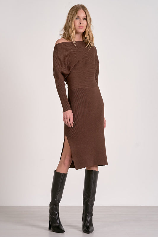 Shoulder Shrug Midi Dress