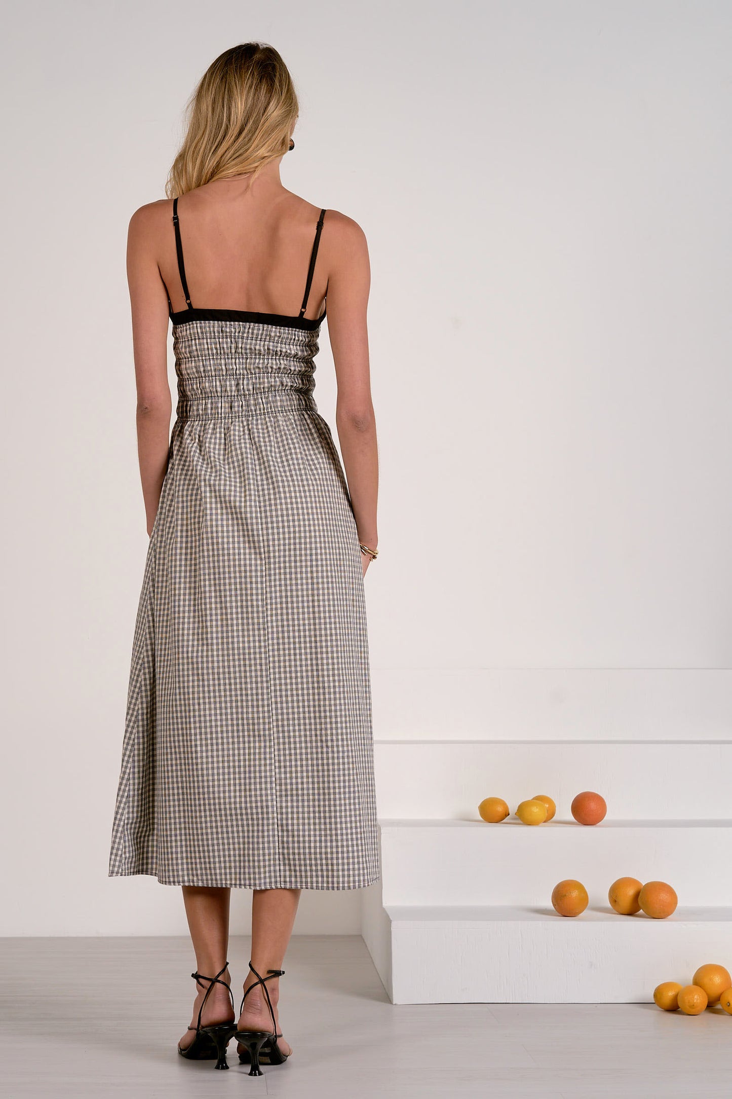 Gingham Midi Dress