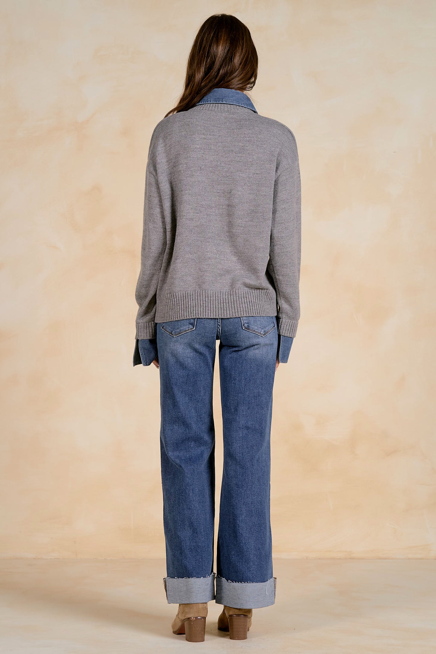 Collared Grey Sweater