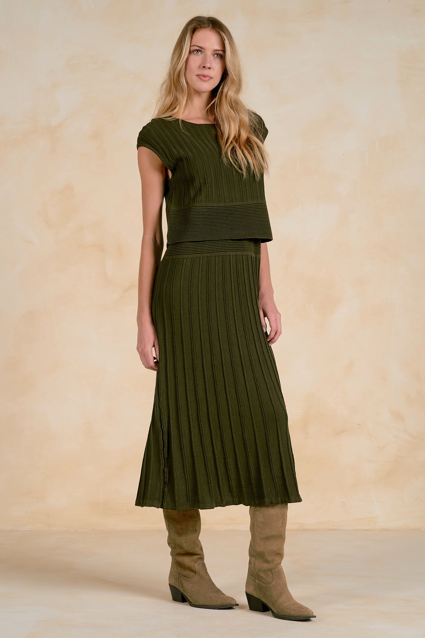 Cap Sleeve Midi Dress