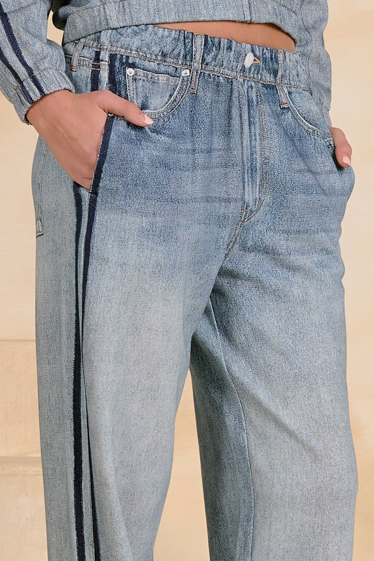 Jojo Denim Track Sweatpants