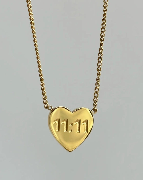 11:11 Heart Necklace