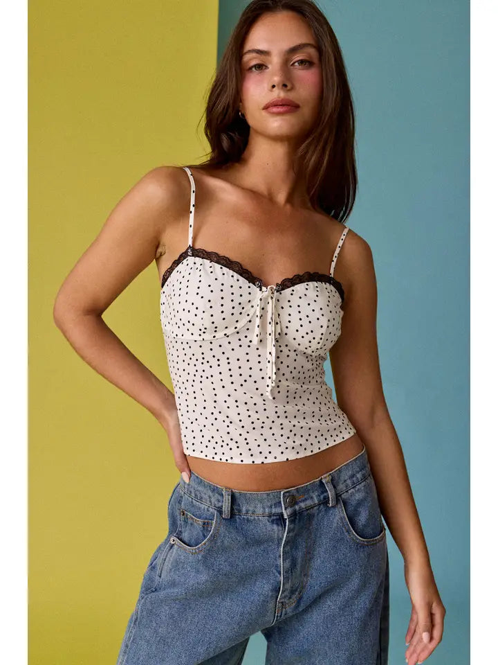 Dottie Lace Trim Cami Top