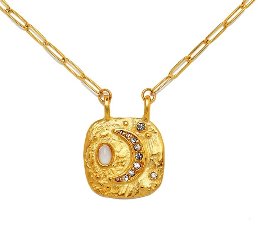 Hoopla Eclipse Moon Necklace