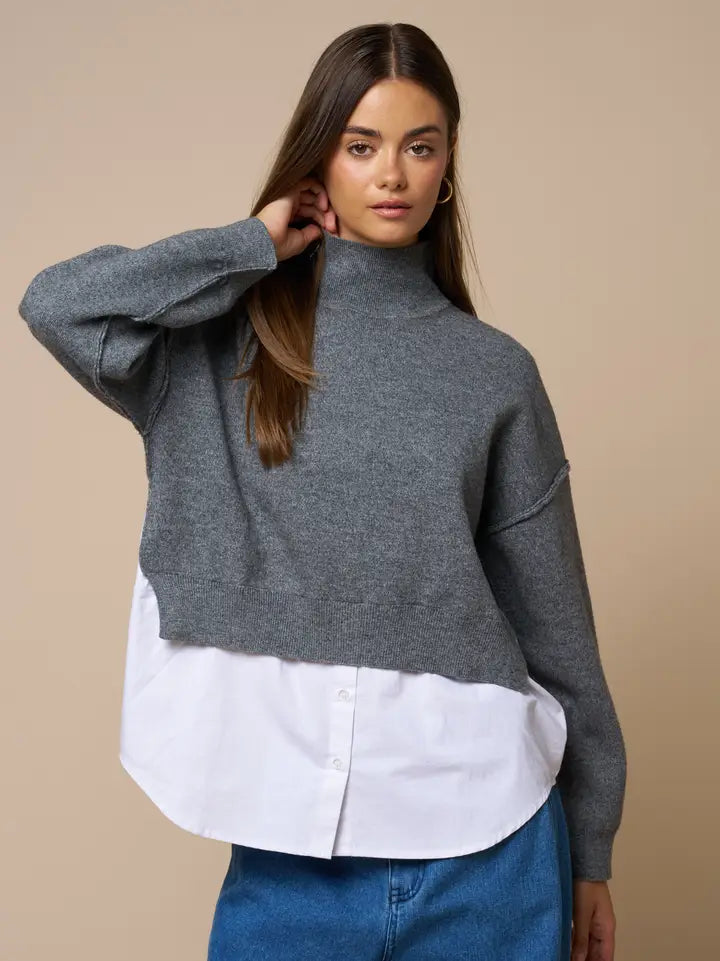 Stevie Layered Turtleneck Sweater
