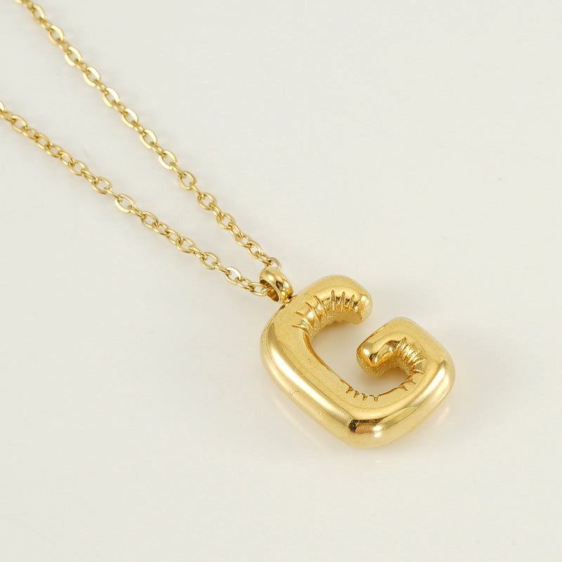 Bubble Initial Necklace