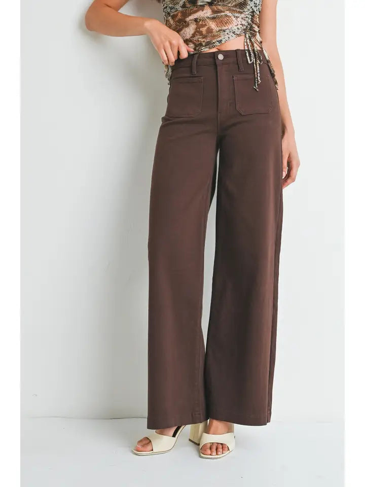 Patch Pocket Wide Leg