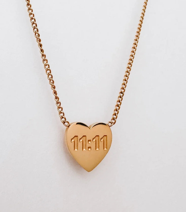 11:11 Heart Necklace
