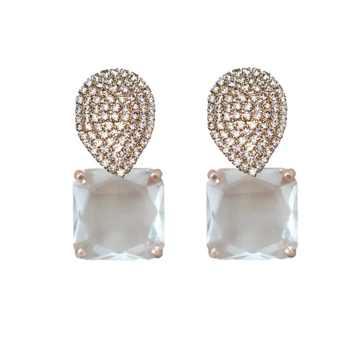Retro Pave Gum Drop Earrings