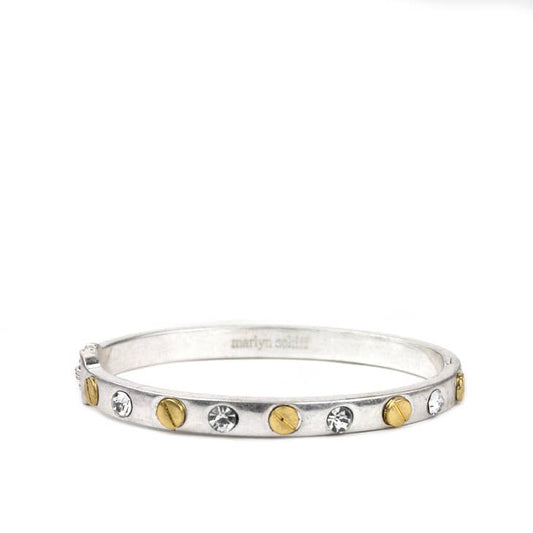 Marlyn Nailhead Gemstone Bangle