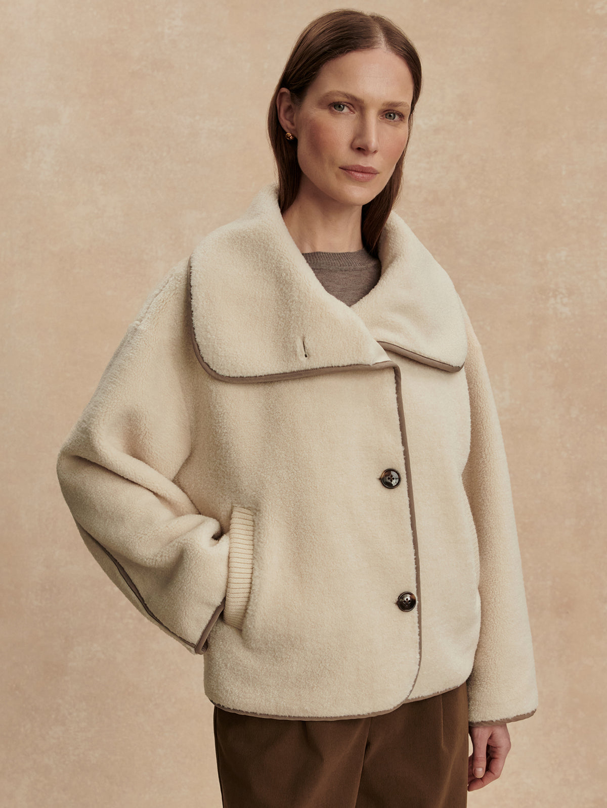 Romane Boxy Sherpa Jacket – Klutch