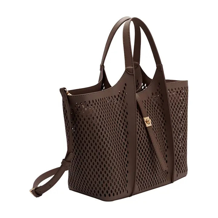 Malia Laser Cut Tote Bag