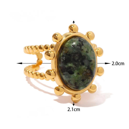 Natural Stone Cocktail Ring