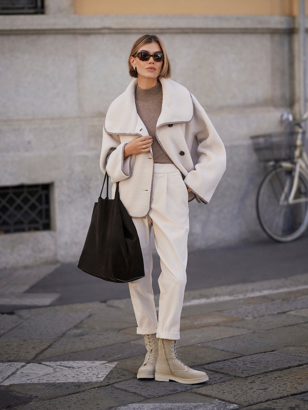 Romane Boxy Sherpa Jacket