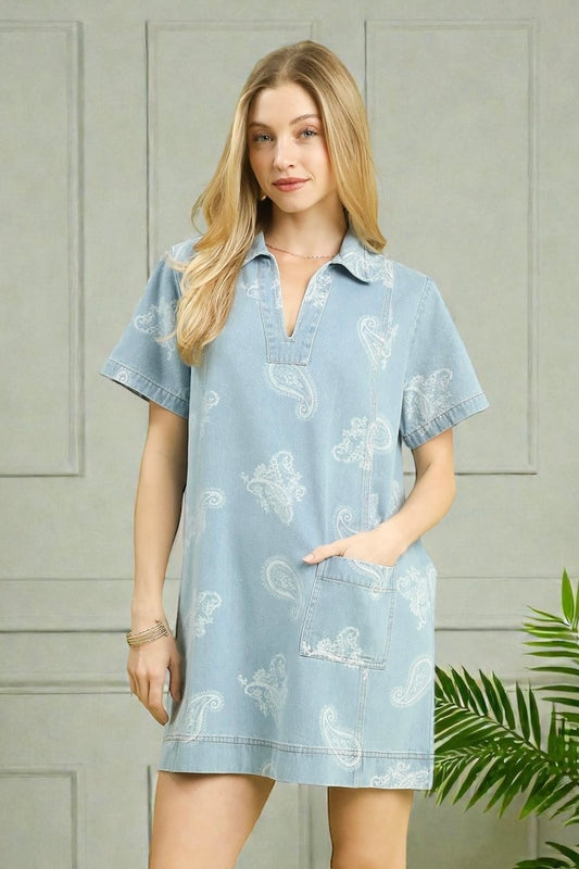 Paisley Pocket Dress