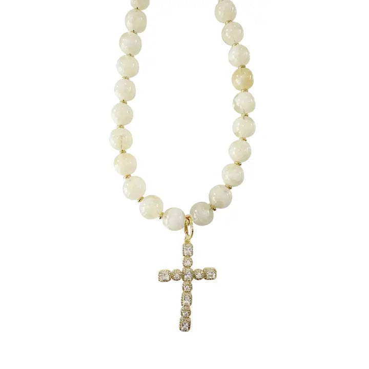 Camden Beaded Cross Necklace