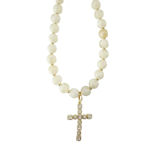 Camden Beaded Cross Necklace