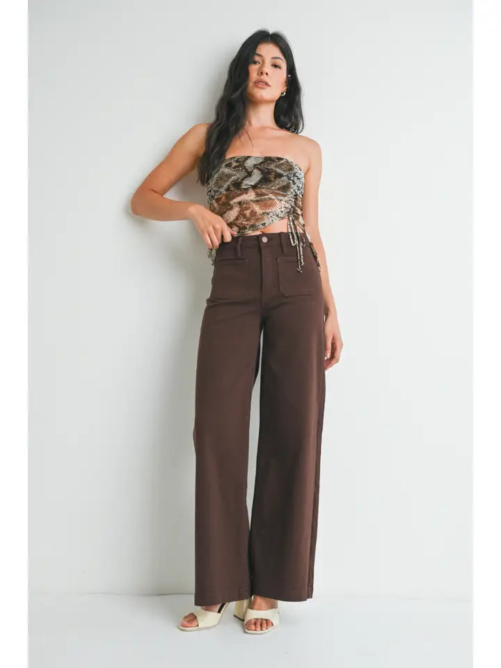 Patch Pocket Wide Leg