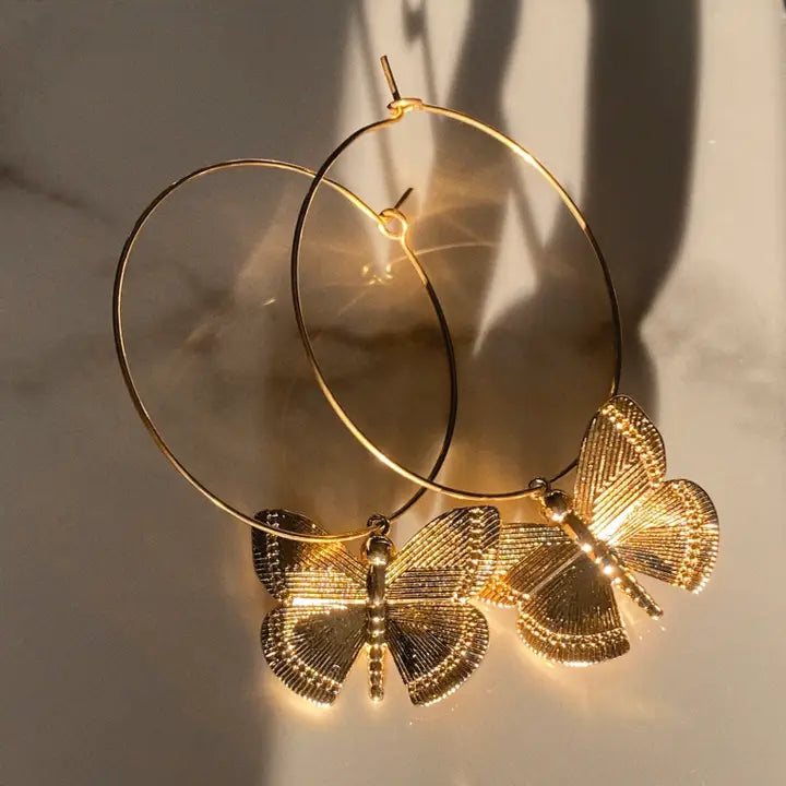 Magnolia Butterfly Hoop