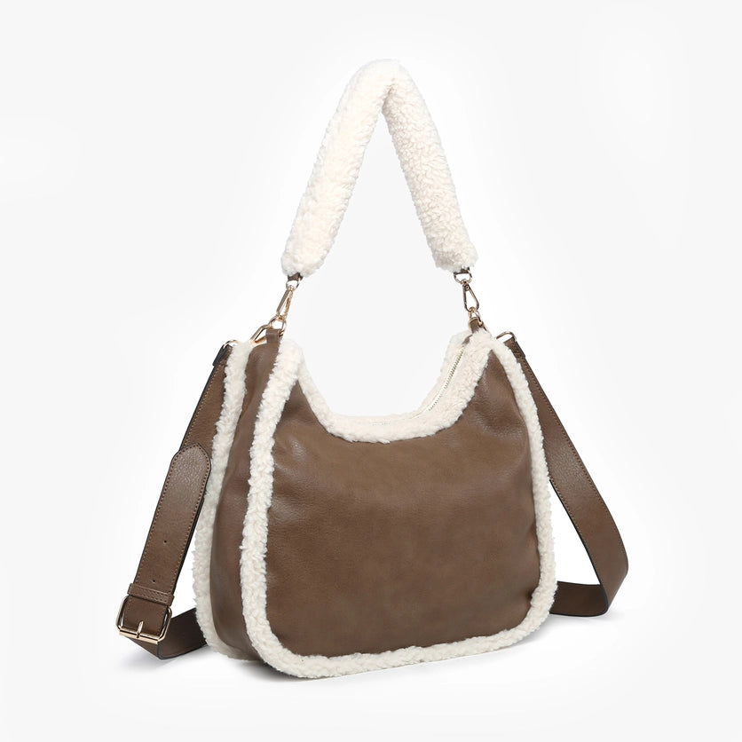 Reece Sherpa Trim Satchel