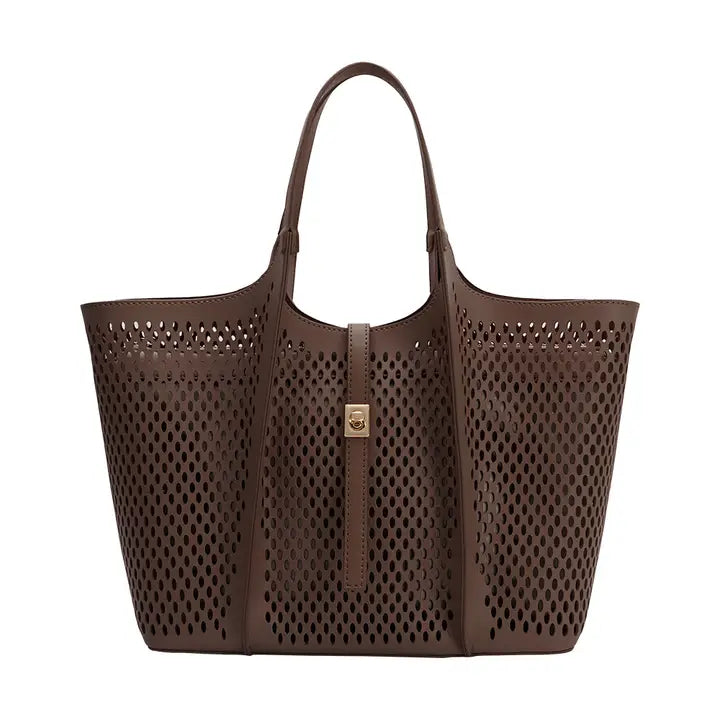 Malia Laser Cut Tote Bag