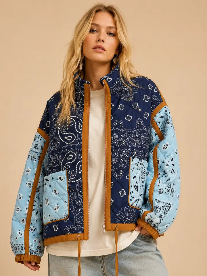 Patchwork Bandana Jacket